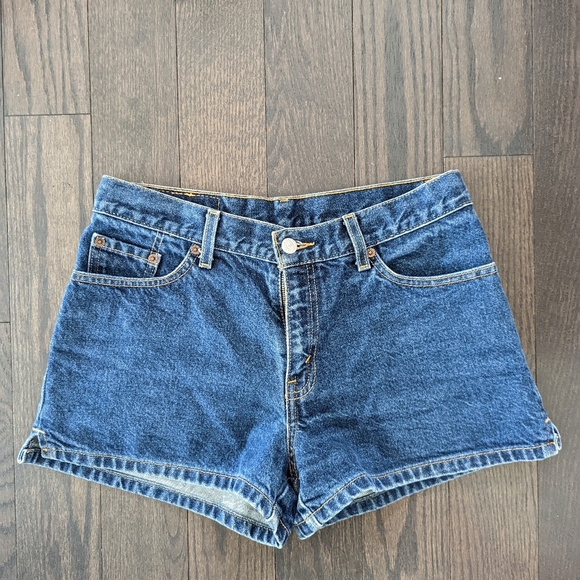 Blue Dark Wash Levi Short - Picture 2 of 12